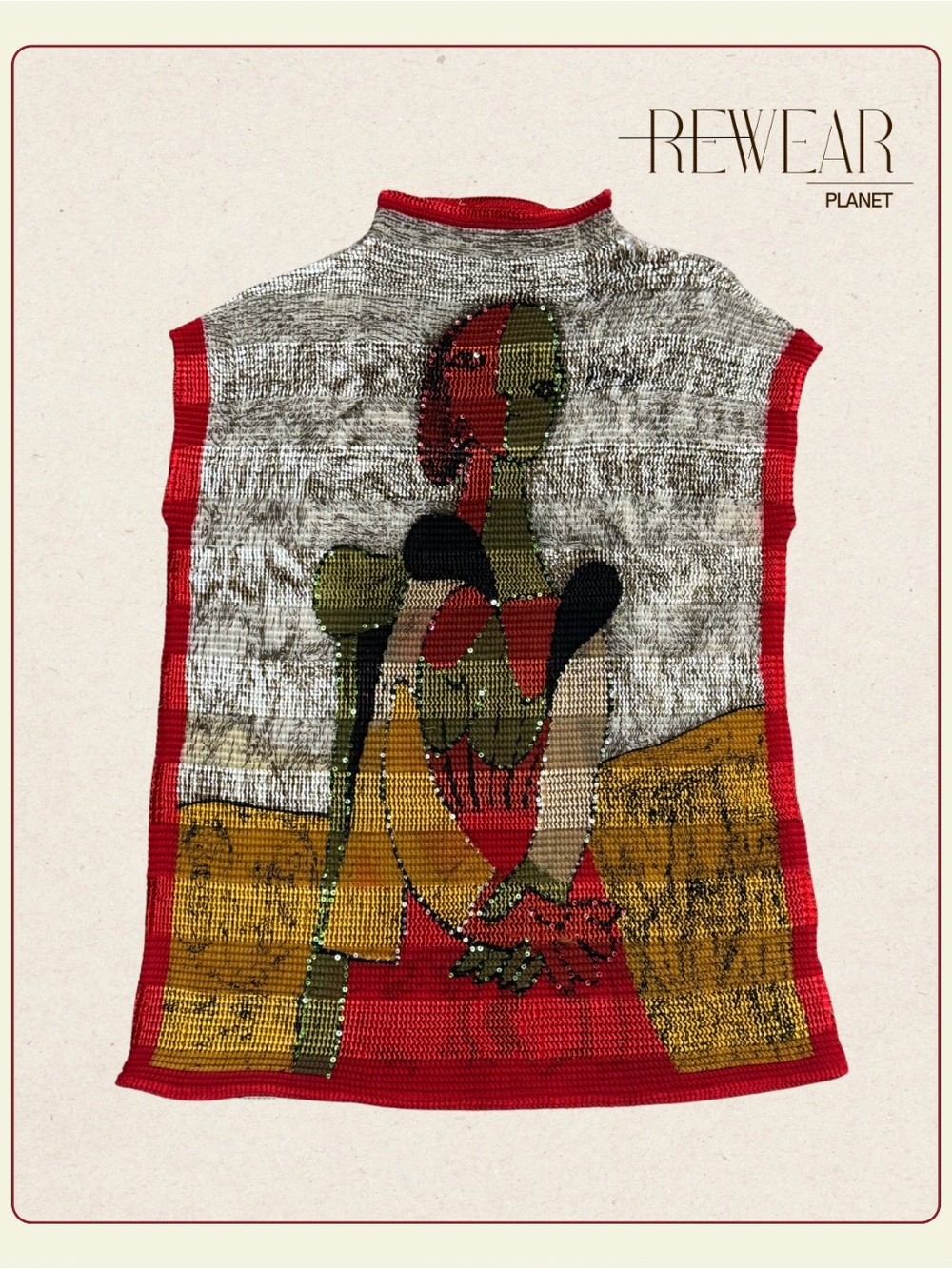 Vintage 90s Valentina Shirt Womens  Picasso Textured Art